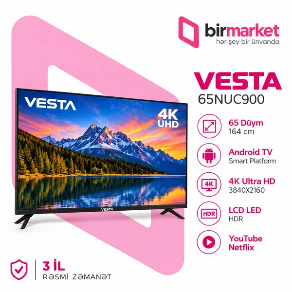 Vesta 65NUC900 Google TV — телевизоры