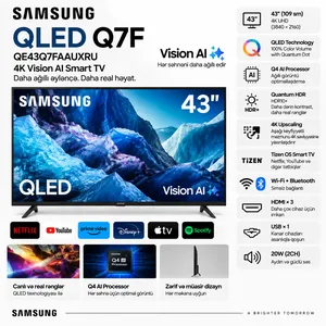 Samsung QE43Q7FAUXRRU QLED Pro, QLED, 43 düym, Full HD (1080p), Smart TV