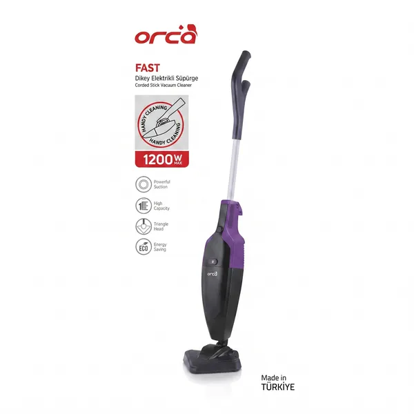 Vertikal tozsoran Orca, simli, quru, 1200 Vt, qara/bənövşəyi — пылесосы