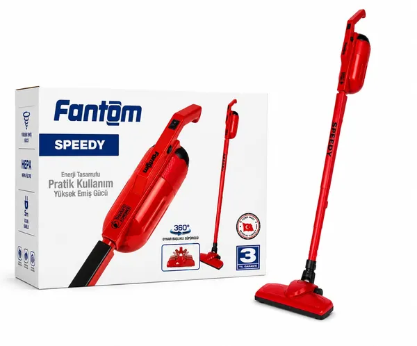 Şaquli tozsoran Fantom Speedy DU 2000, quru, 500 Vt, qırmızı — пылесосы
