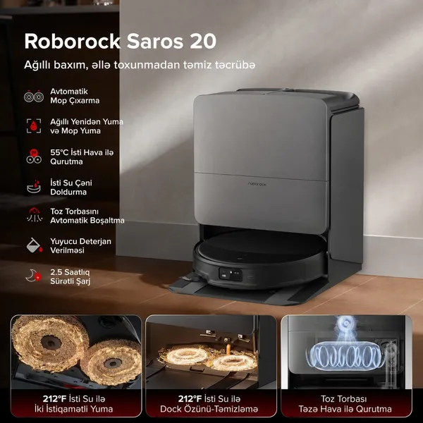 Roborock Saros 20 36000 Pa. — пылесосы