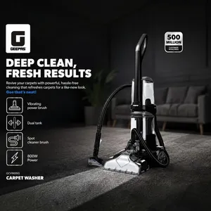 Yuyucu tozsoran Geepas, 800 Vt, Akvafiltr, Qara