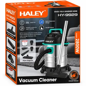 Sənaye tozsoranı Haley HY-9929, Quru, 23 L, Gümüşü, 2800 Vt