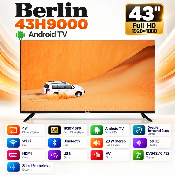 Berlin 43H9000 Android TV — televizorlar
