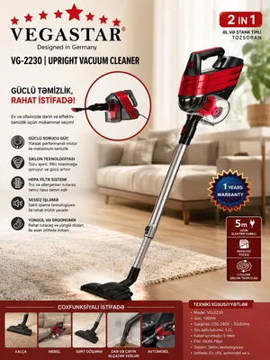 Vertikal tozsoran VegaStar VG-2230 1000 W