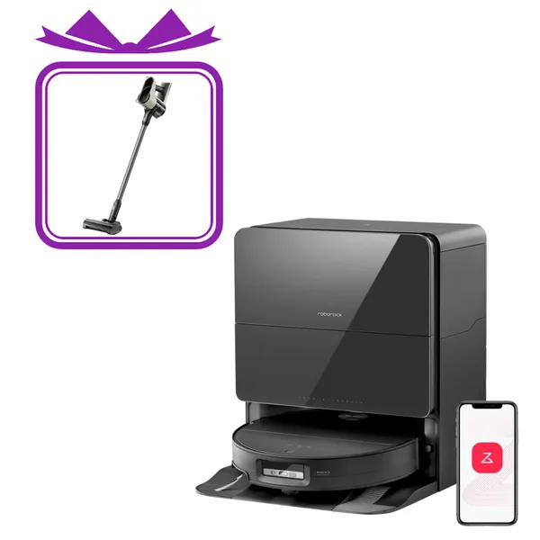 Roborock S9 MaxV Ultra Black + Simsiz vertikal tozsoran Roborock H5 CE Black — tozsoranlar