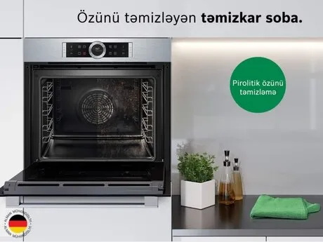 Quraşdırılan soba "Bosch HBG675BS1 — sobalar və plitələr