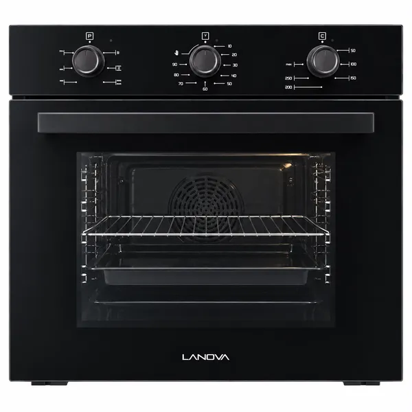 Quraşdırılan soba Lanova LNV-4O 2160 B60-OK, Elektrik, 76 L, A, Qara — sobalar və plitələr