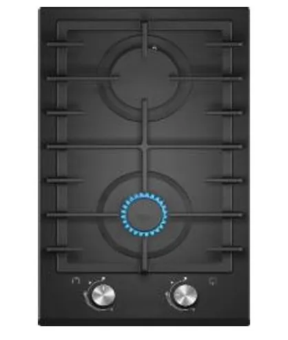 Qaz sobası Electrotech H30P24, Mat Qara, Bişmiş Şüşə — варочные панели