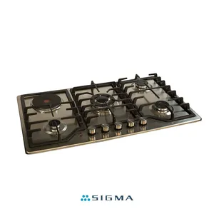 Bişirmə paneli DNG 91460 İX 4 qaz, 1 elektrik göz, avtomatik alovlanma, inox - 2515044000009