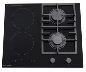 Bişirmə paneli Lanova, CERNG-222, Kombinə olunmuş, Şüşə keramika, Sensor, Mexaniki, 4 konforlu