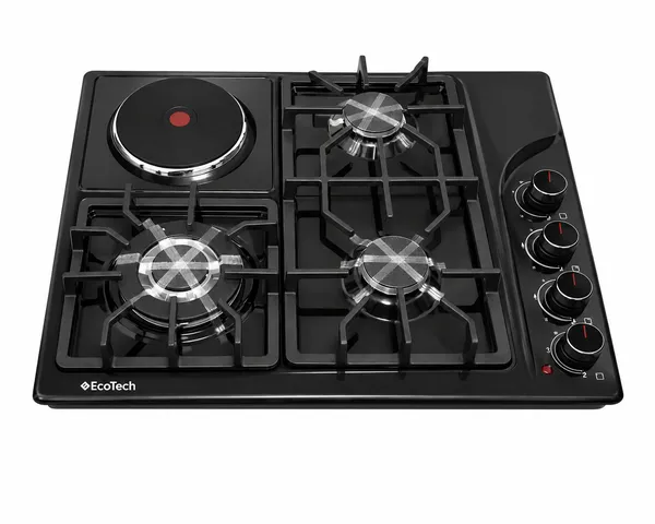 Bişirmə paneli Ecotech E60 M4003B, qara, mexaniki — варочные панели