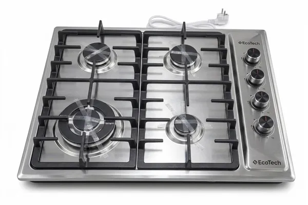 Qaz bişirmə paneli Ecotech E60 M4004IX, gümüşü, mexaniki — bişirmə panelləri