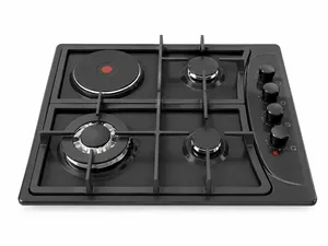 Kombinə edilmiş bişirmə paneli Okcu KE402 4 gözlü paslanmayan polad