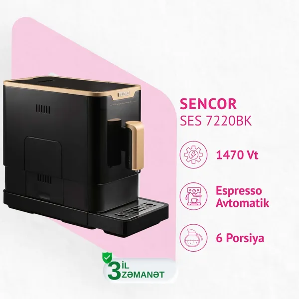 Qəhvə maşını Sencor SES 7220BK — qəhvə maşınları