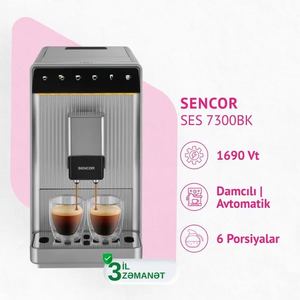Qəhvə maşını Sencor SES 7300BK — qəhvə maşınları