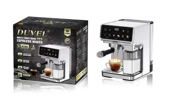 Qəhvəbişirən Duvel DL-261 Borulu Gümüşü 1350 Vt 1.6 l — кофемашины