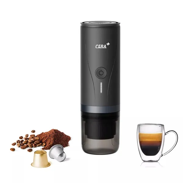Portativ qəhvə bişiricisi CERA+ PCM03, espresso, 90 Vt, 0.08 L, qara — qəhvə maşınları