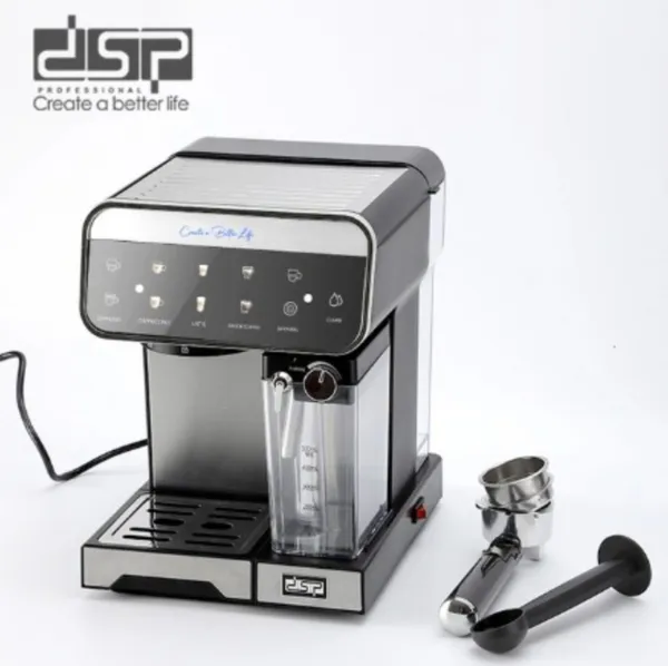 Qəhvə maşını DSP (QR-774306),1350 Vt, 1.5 L, gümüşü/qara — qəhvə maşınları