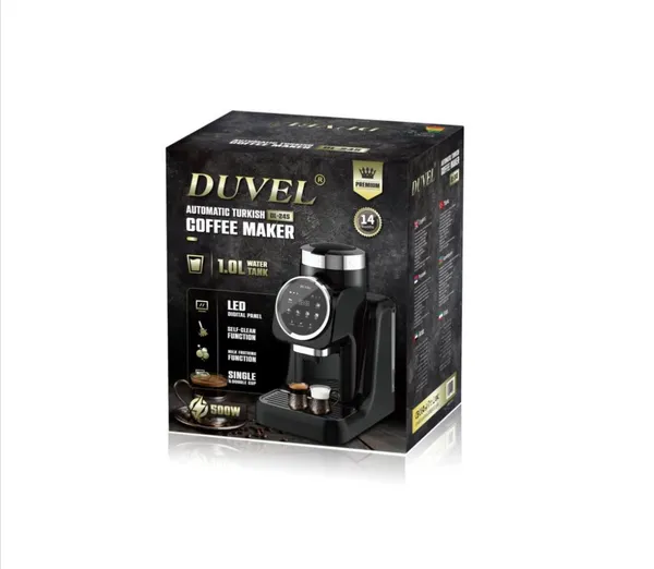 Qəhvəbişirən Duvel FH-DL-245, Türk sayağı qəhvə, 500 Vt, 1 L, Qara — кофемашины