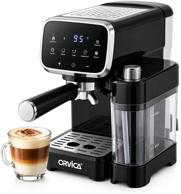 Qəhvə maşını Orvica ORM-6805, qarışıq, 1850 Vt, 1.5 l, qara — кофемашины