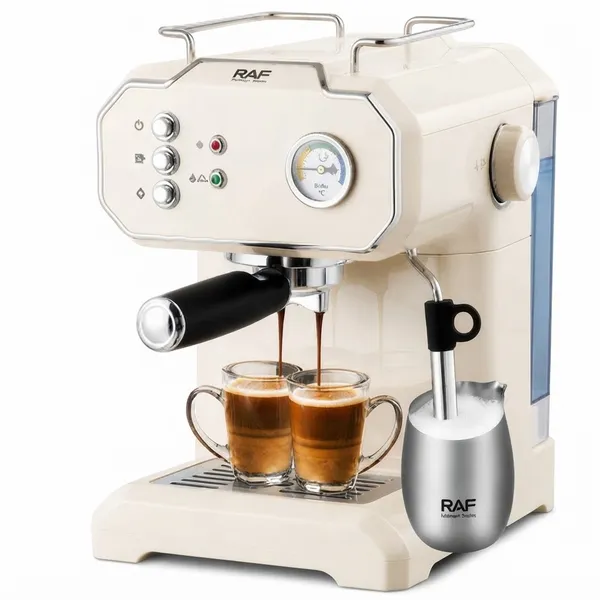 Qəhvə maşını RAF, borulu, 850 Vt, 1.8 L, bej — кофемашины