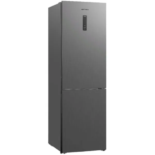 HOFFMANN NFB-186DS No Frost, 186 litr, A+ enerji sinfi, mexaniki idarəetmə, səssiz işləmə, LED işıqlandırma, şüşə rəflər, gümüşü rəng - NFB-186DS — soyuducular