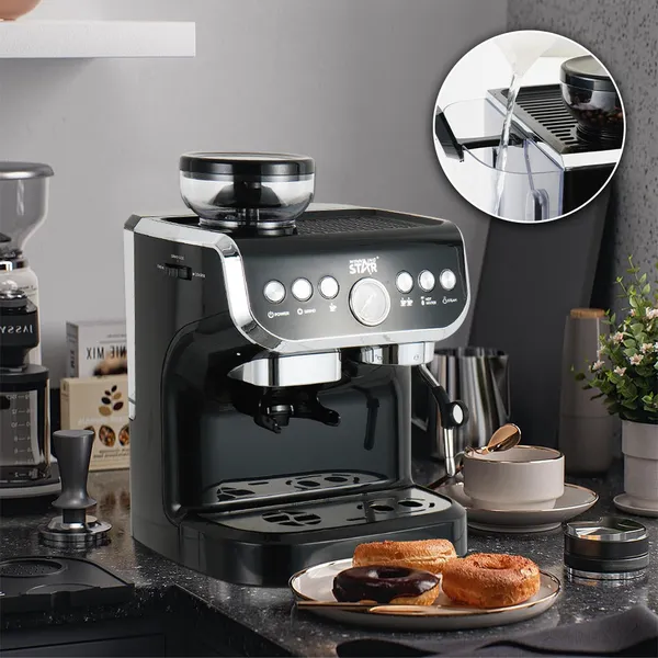 Espresso qəhvəbişirən Winning Star RS-ST-9707 1450 W 2 l qara. — qəhvə maşınları