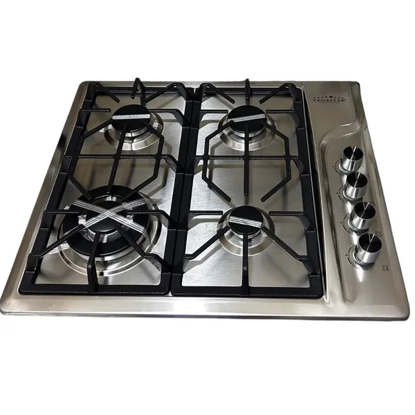 Quraşdırılan bişirmə paneli VegaStar VG-6014S 4 gözlü Metal rəngli — bişirmə panelləri
