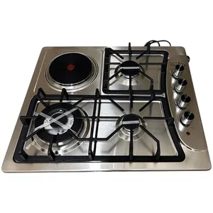 Qaz paneli VegaStar TECH_VG-6013S 3 qaz 1 elektrik göz 60x50 Metal rəngli