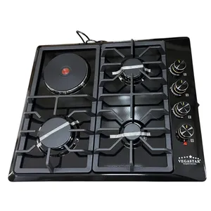 Quraşdırılan bişirmə paneli VegaStar TECH_VG-6021B 5 gözlü Qara