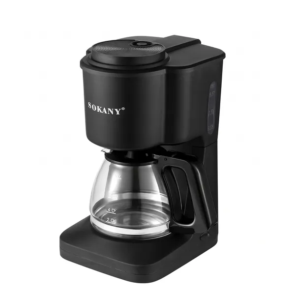 Qəhvəbişirən Sokany, damcılı, 800 Vt, 0.6 l, qara — qəhvə maşınları