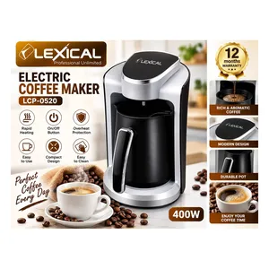 Qəhvəbişirən Lexical LCP-0520, 400 Vt, 0.25 l, gümüşü/qara