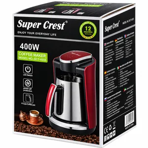 Qəhvəbişirən Super Crest, SCT-4035, Qarışıq, 400 Vt, 0.6 L, Qırmızı