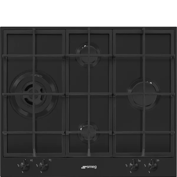 Smeg Qara Mat Qaz Plitəsi PX364LMB — варочные панели
