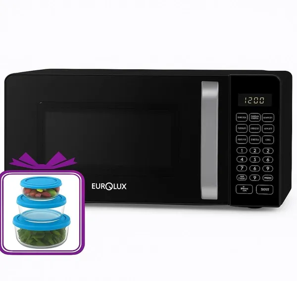 Mikrodalğalı soba Eurolux VP-MW023-04GBD + yemək saxlama qabları Hədiyyə — микроволновые печи