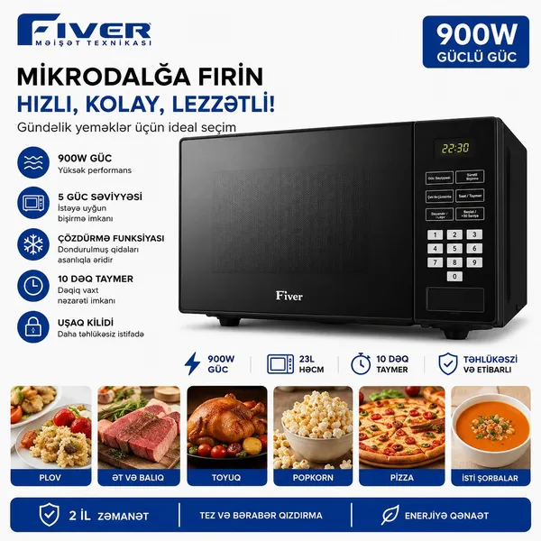 Mikrodalğalı soba Fiver Az-4456 900 Vt — микроволновые печи