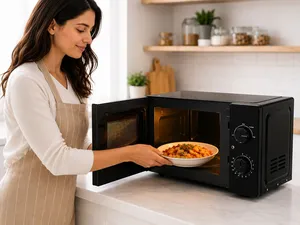 Mikrodalğalı soba Silver MU_7437 20 l Mikrodalğalar 700 Vt Qara