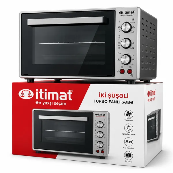 Mikrodalğalı soba Itimat 20 l 1100 W qril və konveksiya funksiyalı gümüşü. — mikrodalğalı sobalar