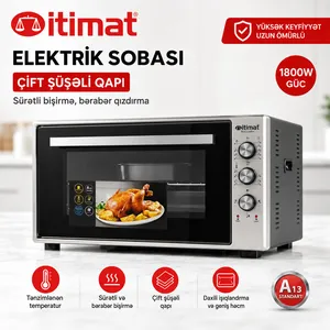 Mikrodalğalı soba Itimat 50 l 1200 W qril funksiyalı gümüşü.