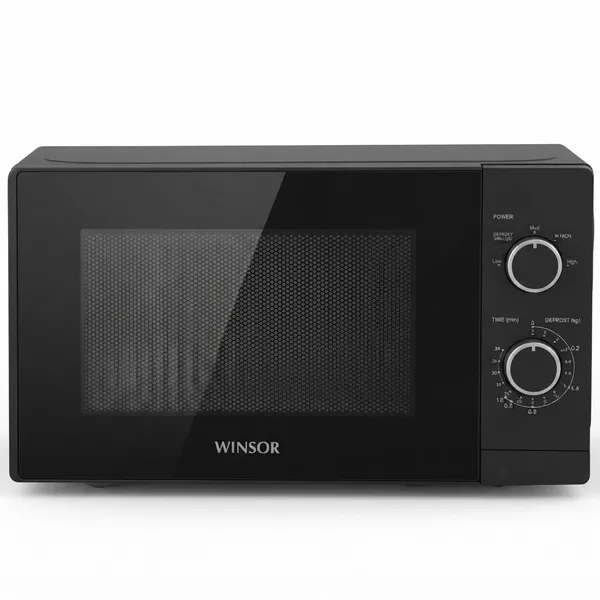 Mikrodalğalı soba Winsor, 20 L, 1200 Vt, Mikrodalğalar, Qara — mikrodalğalı sobalar