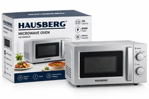 Mikrodalğalı soba Hausberg HB-800BCR, 20 L, 800 Vt, gümüşü