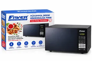 Mikrodalğalı soba Fiver, 20 L, 900 Vt, qara