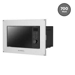 Quraşdırılan mikrodalğalı soba Kumtel HM20-02, 20 L, 700 Vt, Gümüşü