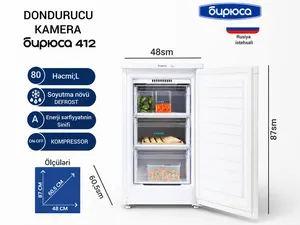 Dondurucu şkaf Biryusa 412, De Frost, Ağ, 80 L