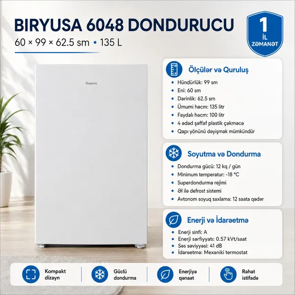 Dondurucu Biryusa 6048 135 l 60×99×62.5 sm — dondurucular