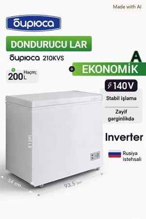 Dondurucu qutu Biryusa 210KVS_MYCM_14_71_59 De Frost 200 l ağ