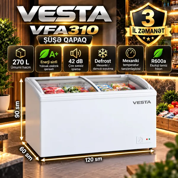 Dondurucu qutu Vesta VFA310 270L — dondurucular