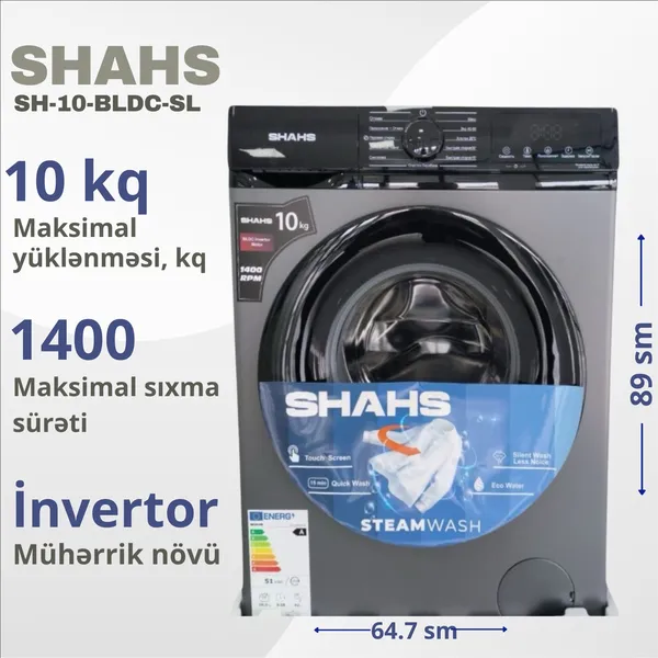 Paltaryuyan maşını Shahs SH-10-BLDC-WH White — paltaryuyan maşınlar
