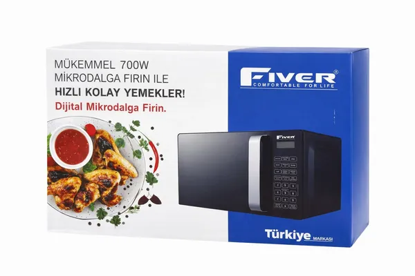 Mikrodalğalı soba FIVER 20 L, 700 W, rəqəmsal panel, 10 güc səviyyəsi, qara - Fiver 20 L GS — mikrodalğalı sobalar
